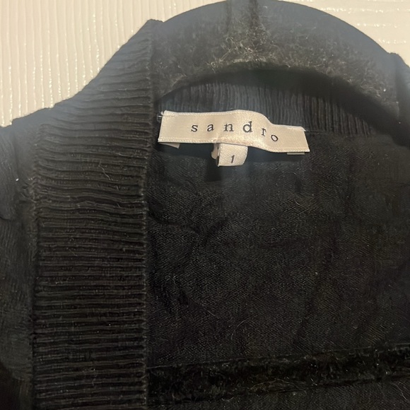 Sandro Open Front Embellished Cardigan Sweater - Picture 5 of 7